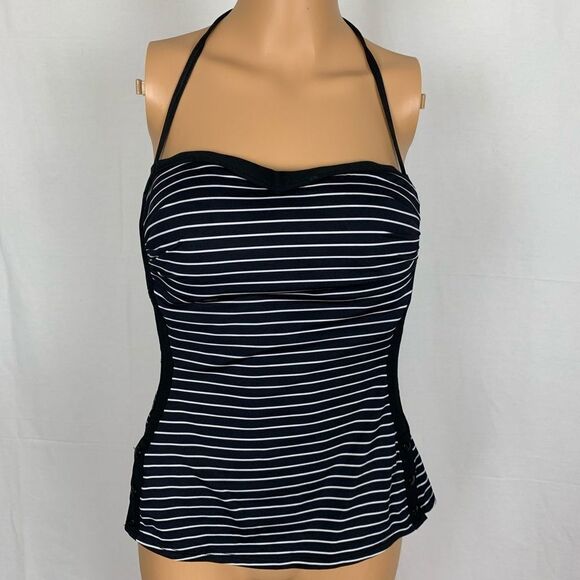 Robin Piccone Other - Robin Piccone Side Button Striped Halter Tankini S